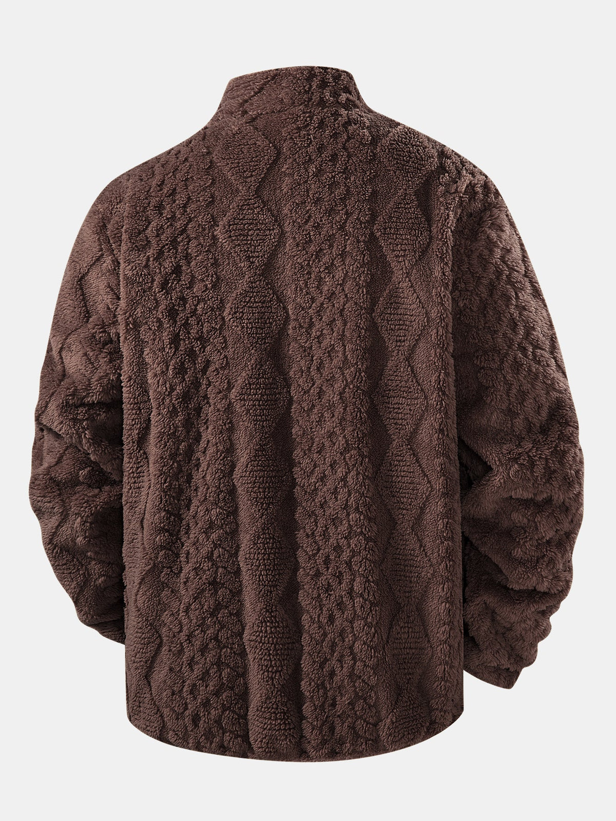 Geometric Jacquard Teddy Jacket