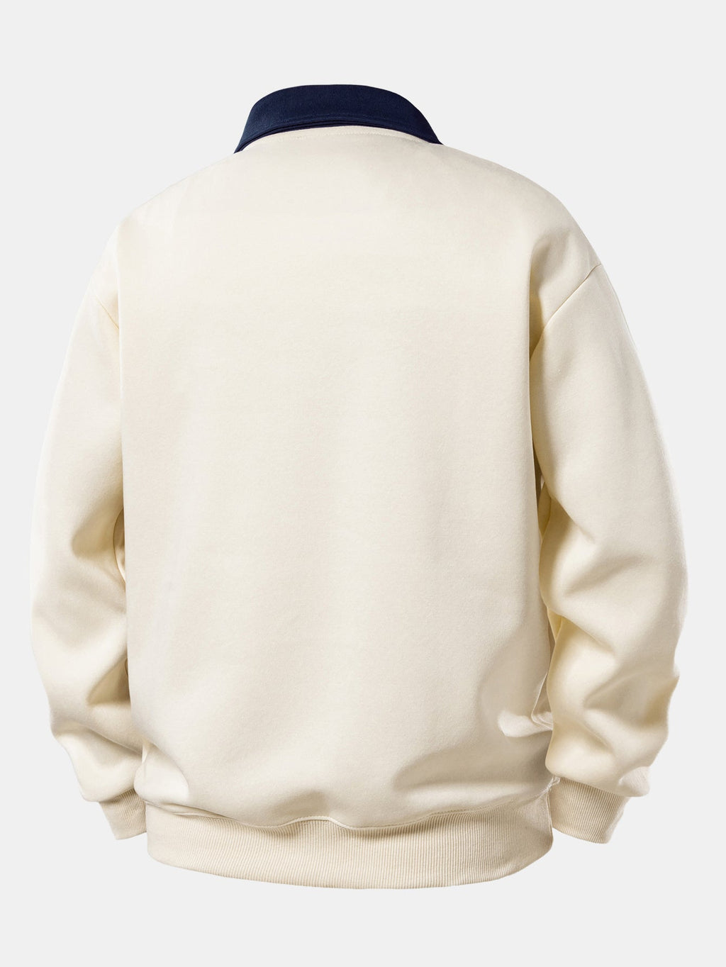 Relax Fit Milano Print Contrast Polo Sweatshirt