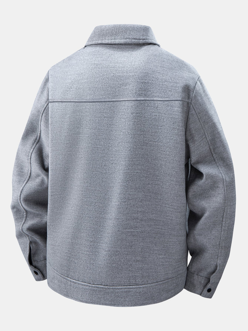 Wool-Look Snap Button Jacket