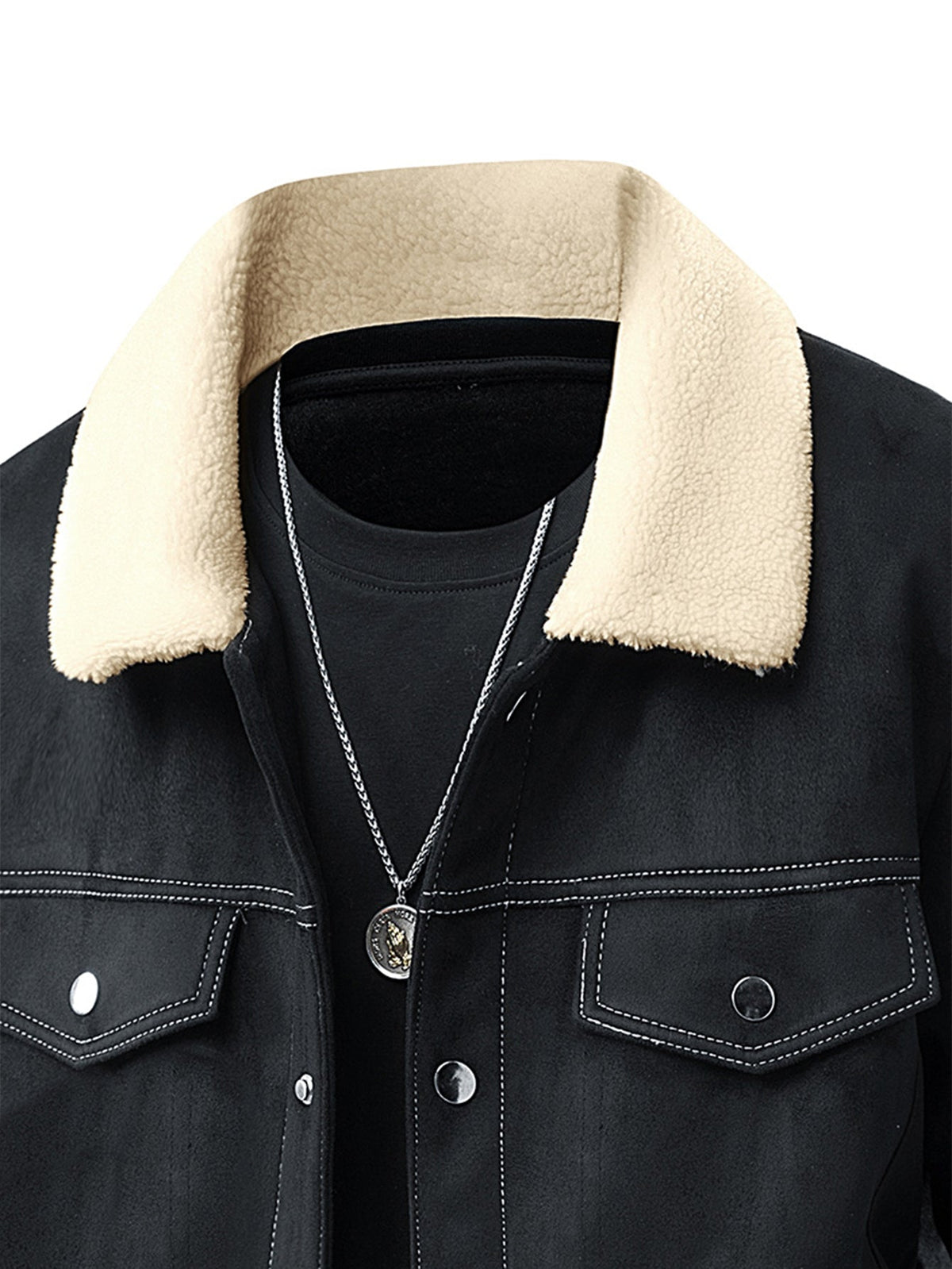 Teddy Lined Suede Jacket