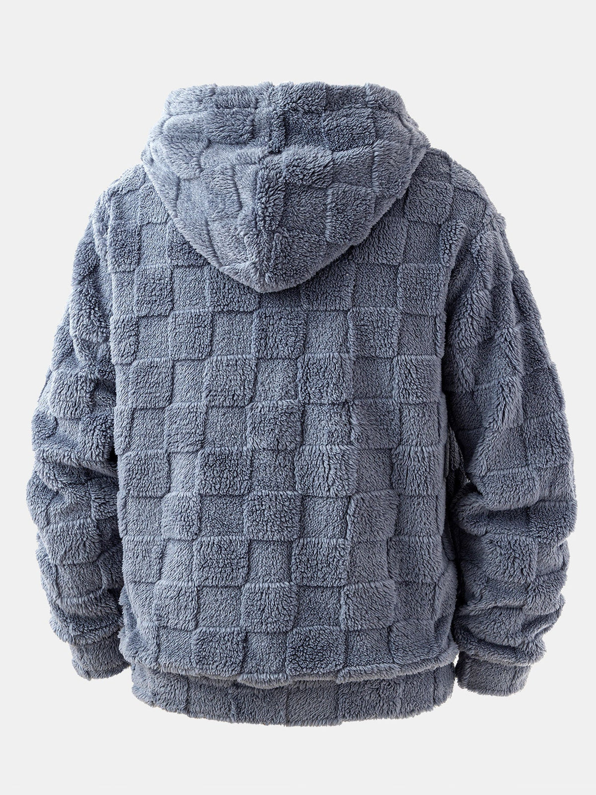 3 Pieces Relax Fit Checkerboard Teddy Hoodie