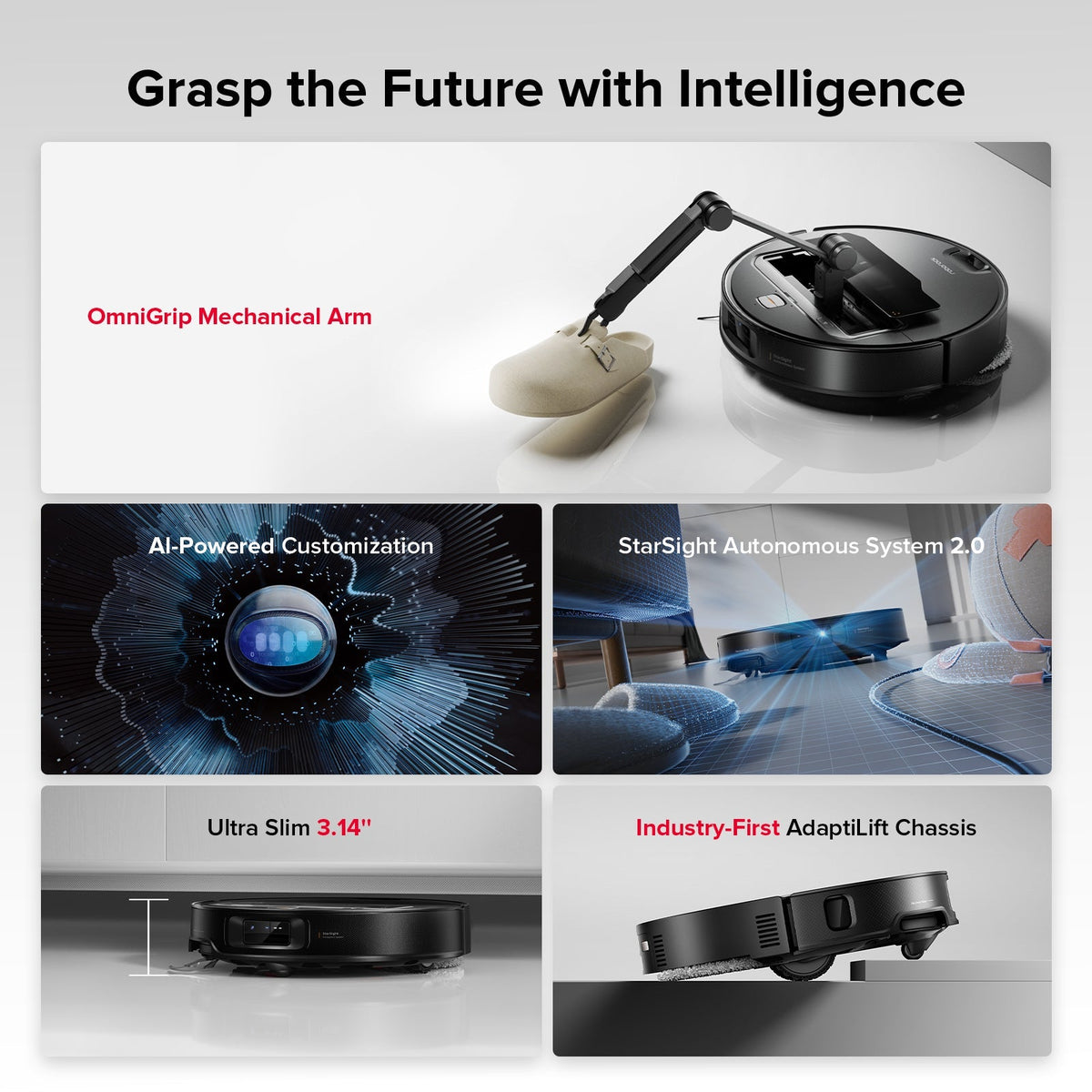 Roborock Saros Z70 Robot Vacuum with OmniGrip™ Mechanical Arm