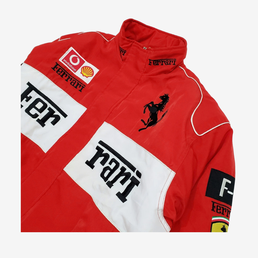Vintage Scuderia Red-White Jacket