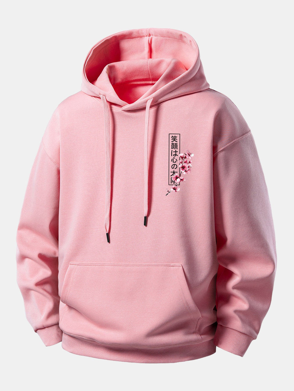 Japanese Samurai Katana Koi Fish Sakura Print Relax Fit Hoodie