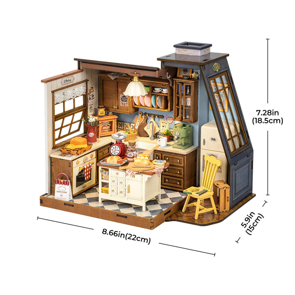 Robotime Rolife Baking Kitchen DIY Miniature House DG172