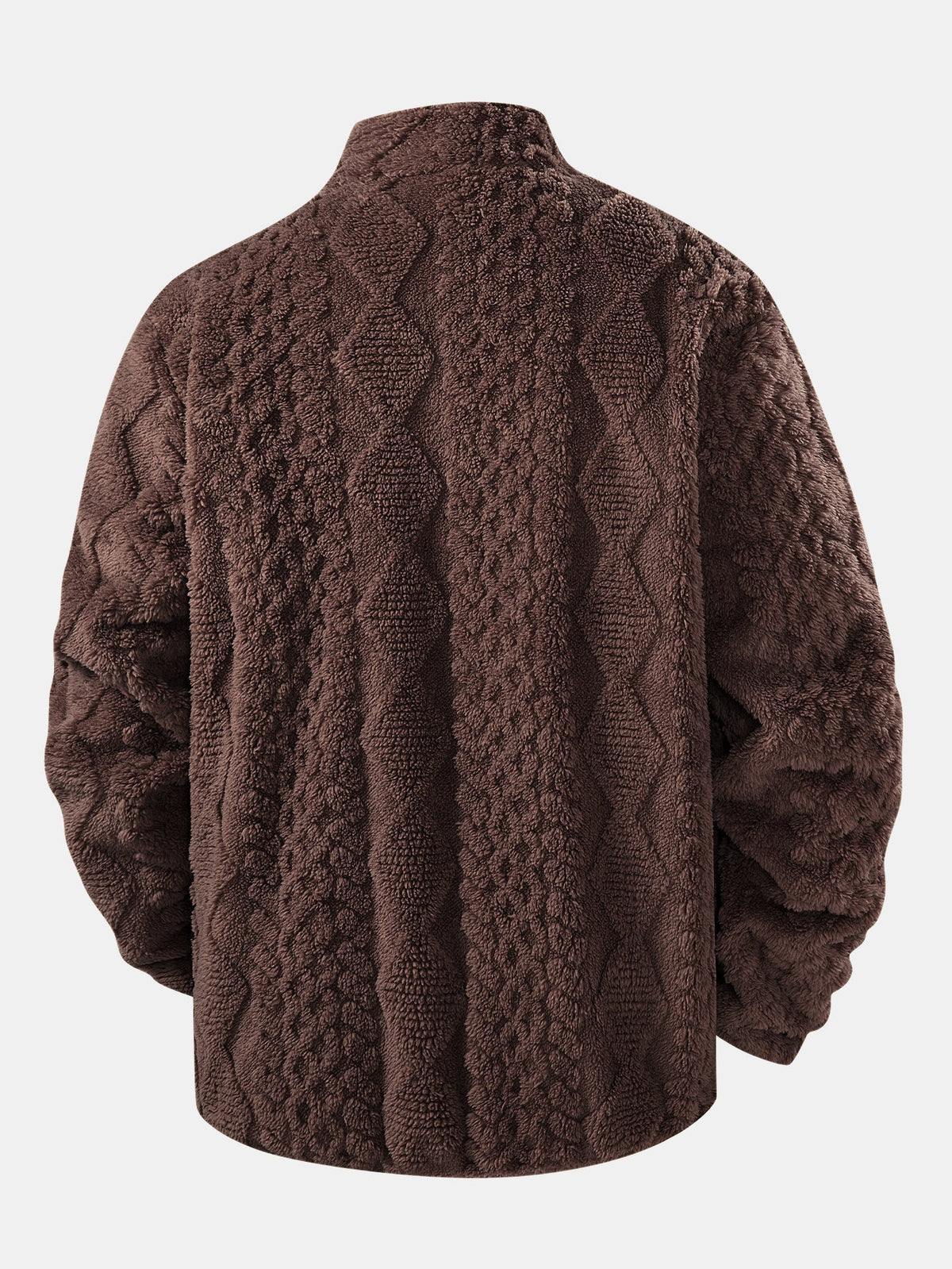 Geometric Jacquard Teddy Jacket