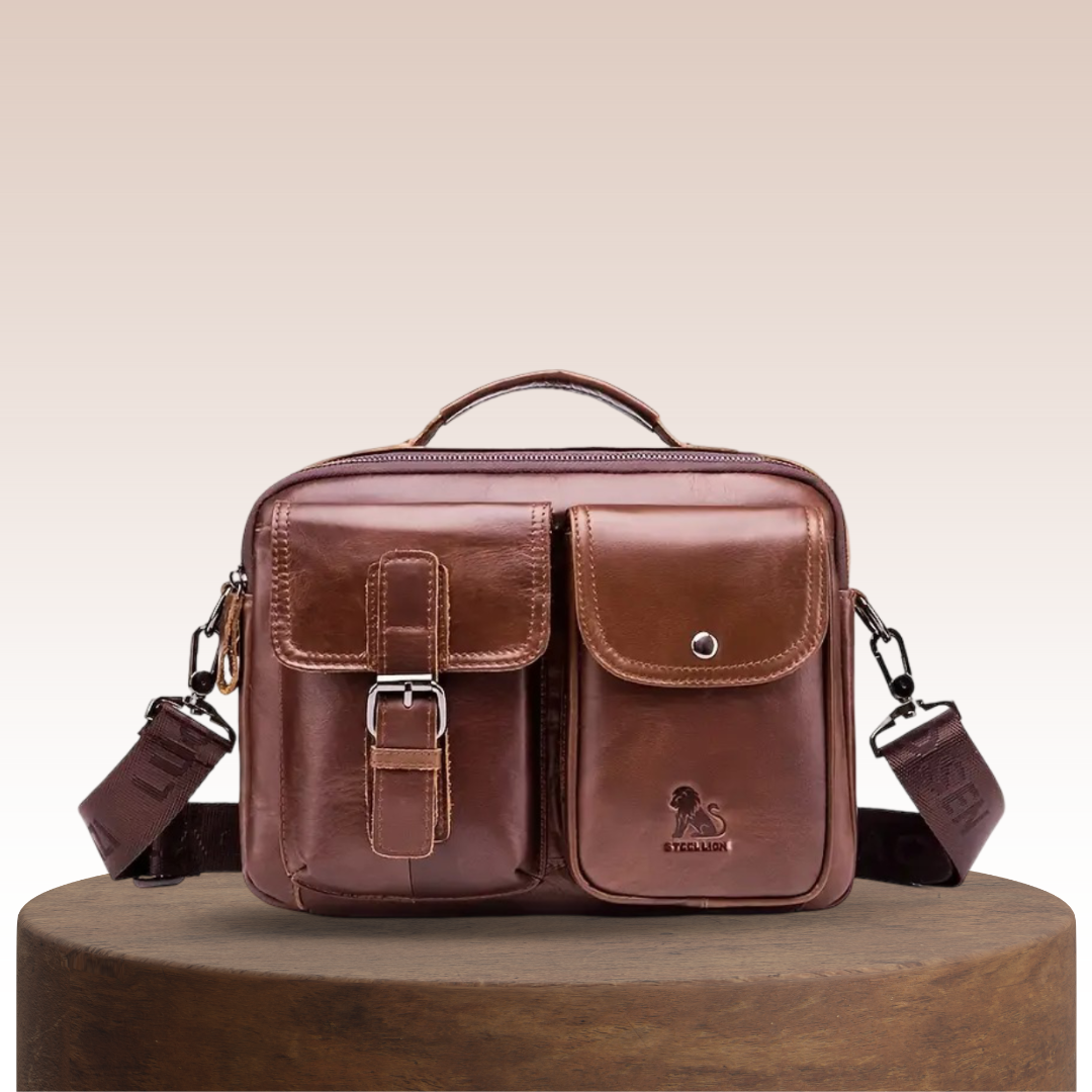 Lesley | Klassische Schultertasche mit zwei Fächern