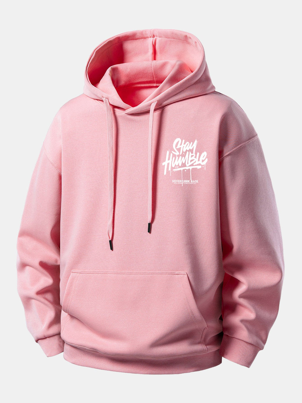 Stay Humble Print Relax Fit Hoodie