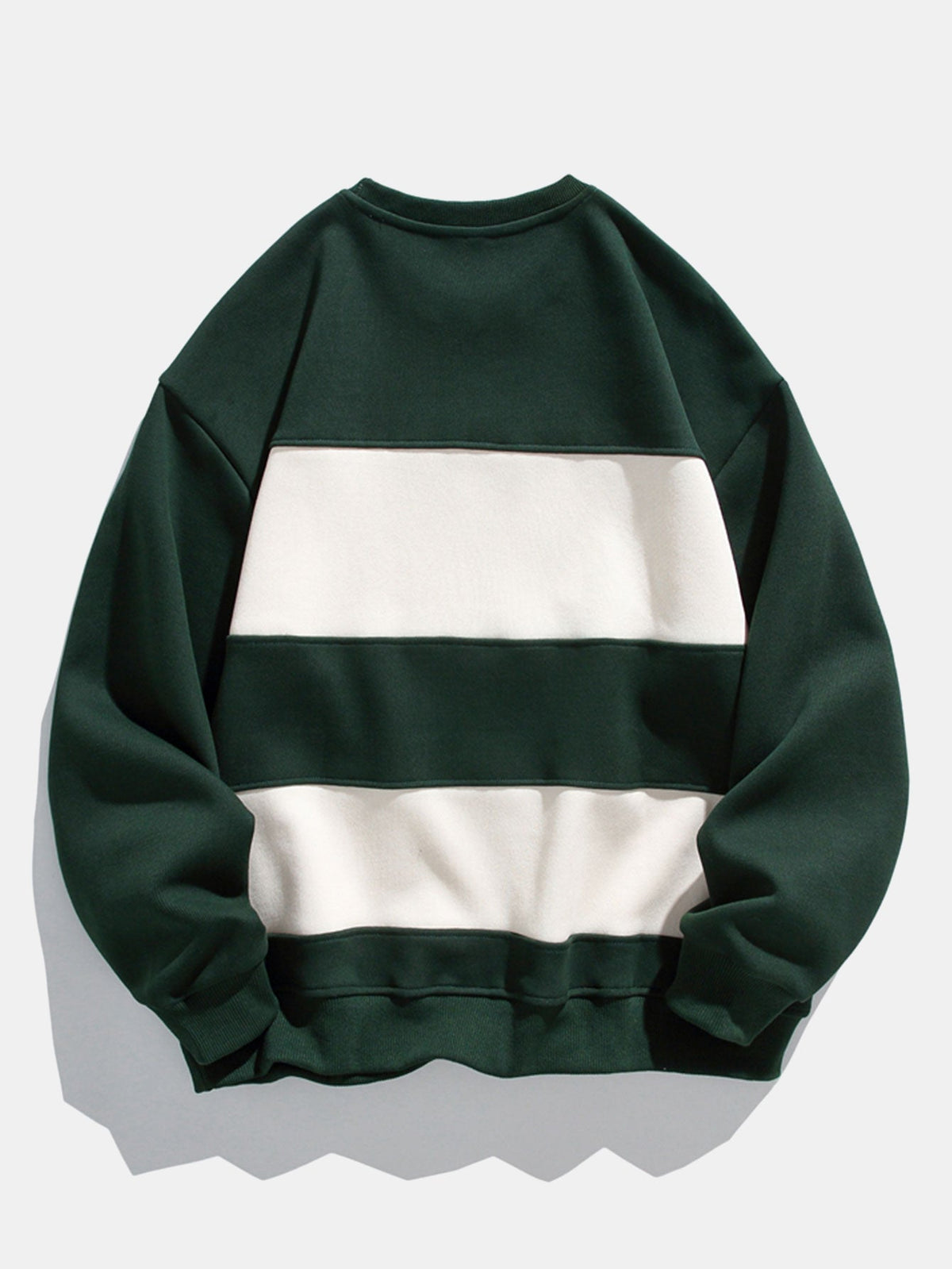 Relax Fit Color Block Crew Neck Sweatshirt
