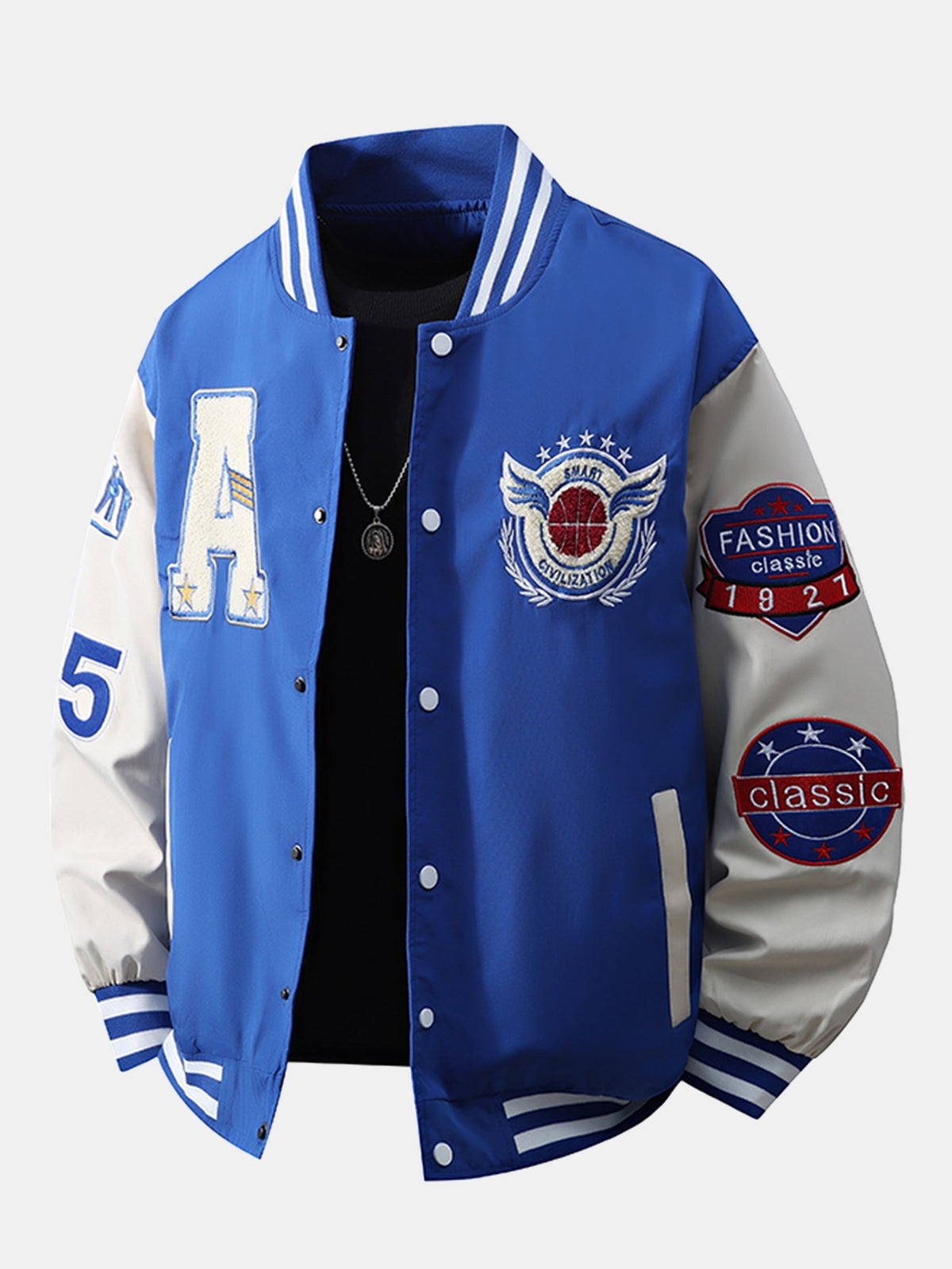 Varsity Embroidered Baseball Jacket