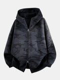 Camouflage Zip-Up Hooded Jacket