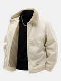 Teddy Lined Corduroy Button Up Jacket