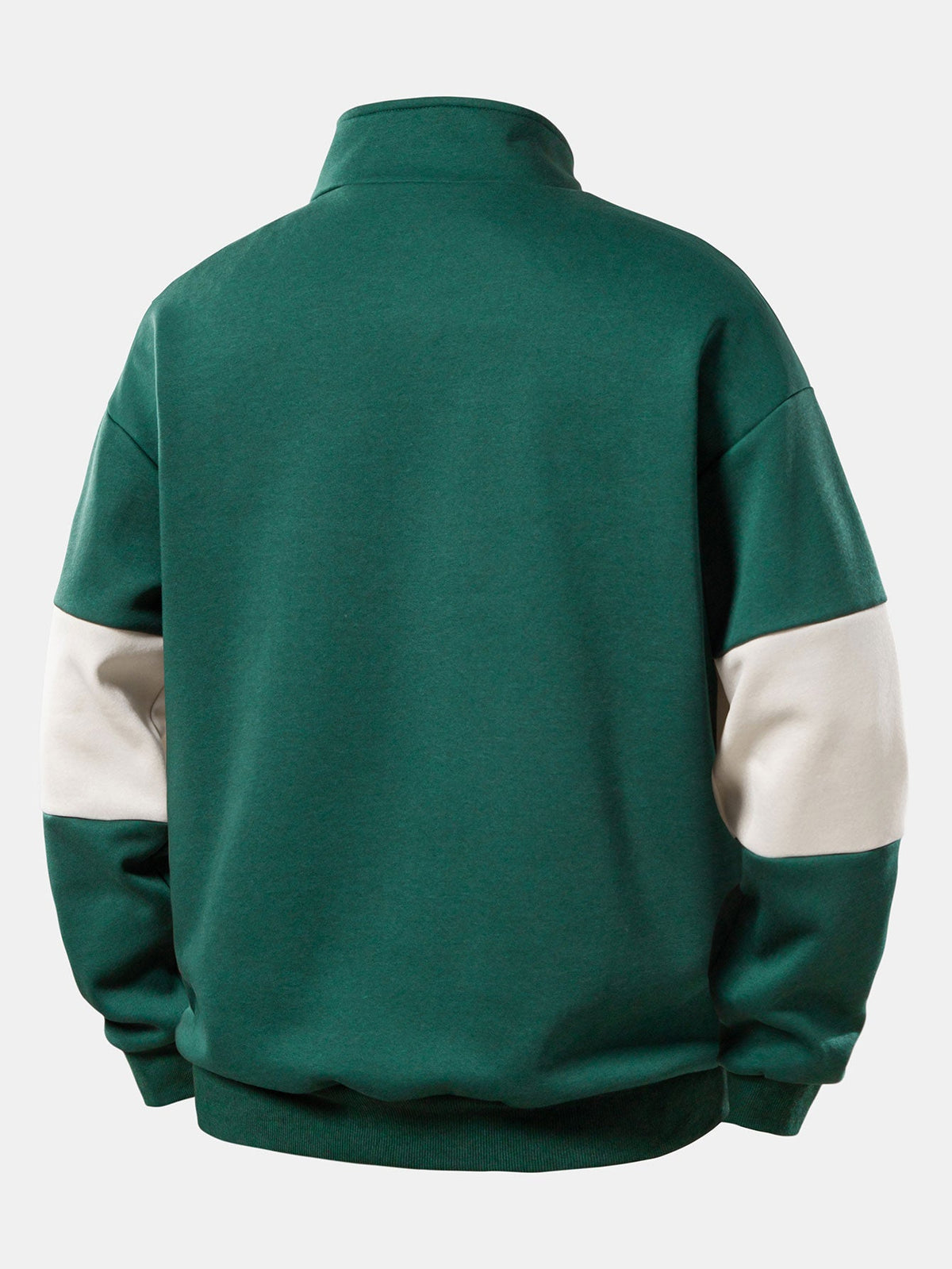 Relax Fit Los Angeles Print Contrast Color Quarter Zip Sweatshirt