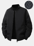 Padded Lining Zip-Up Bomber Jacket