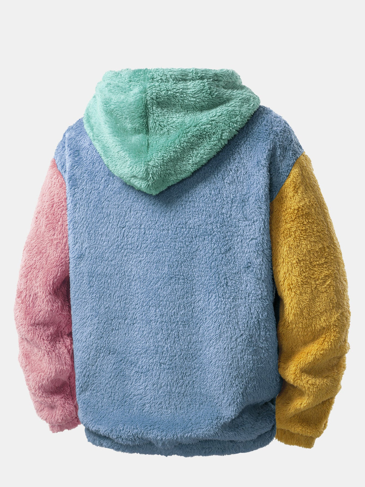 Color Block Teddy Hoodie