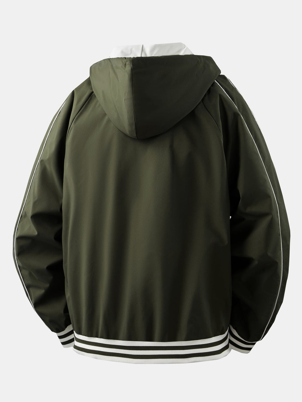 Relaxed Fit Zip-Up Hooded Jacket