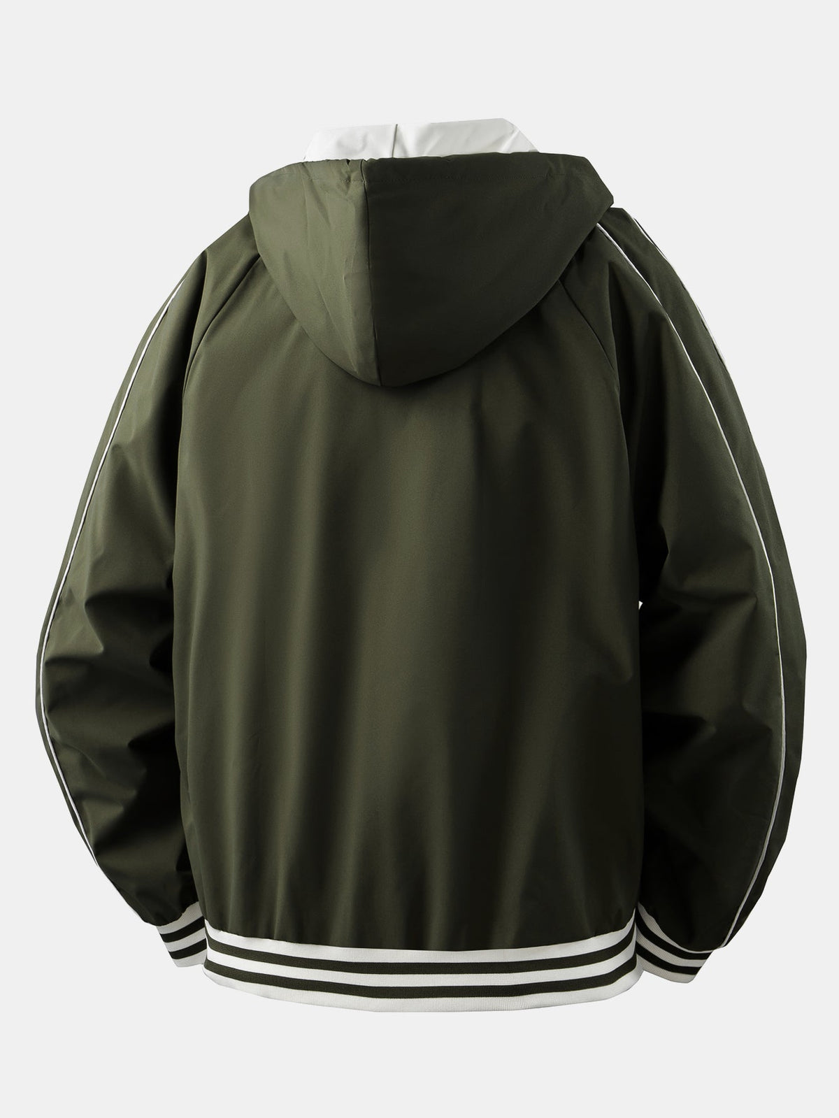 Relaxed Fit Zip-Up Hooded Jacket