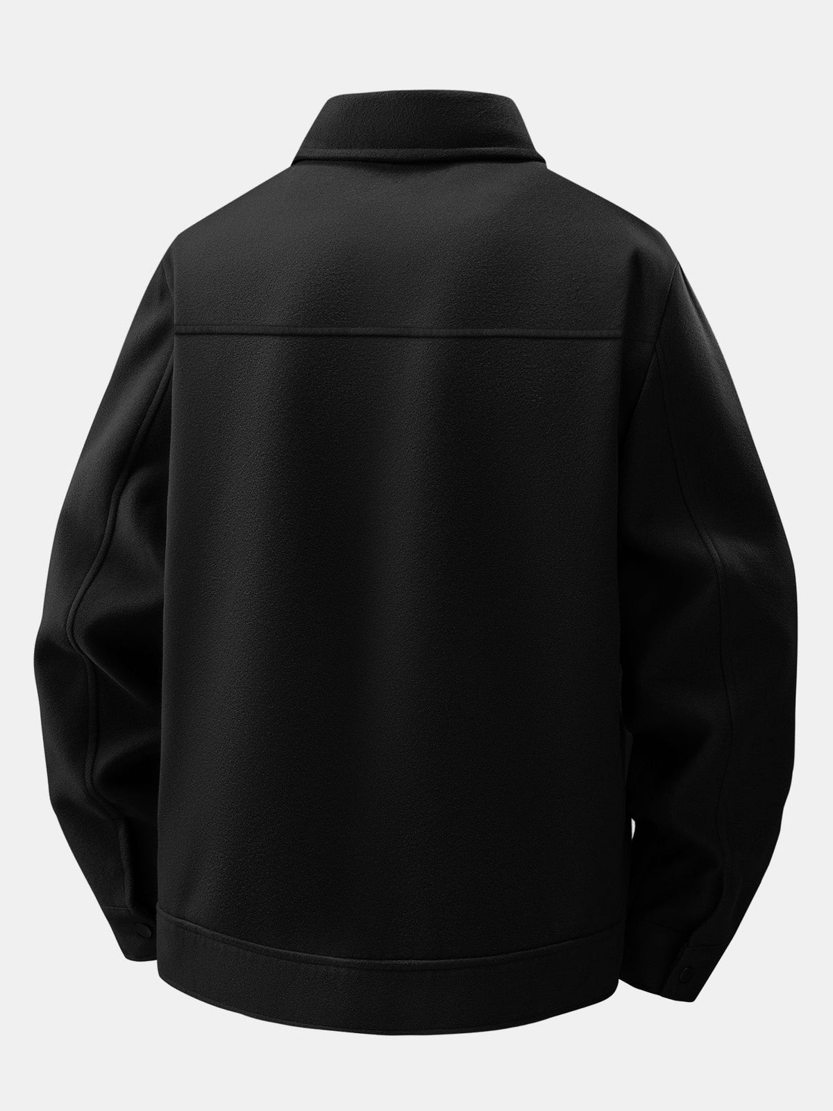 Wool-Look Snap Button Jacket
