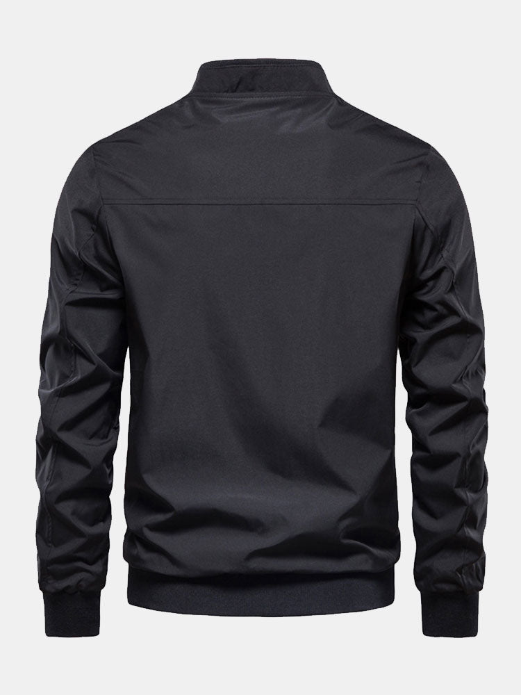Stand Collar Zip Up Jacket
