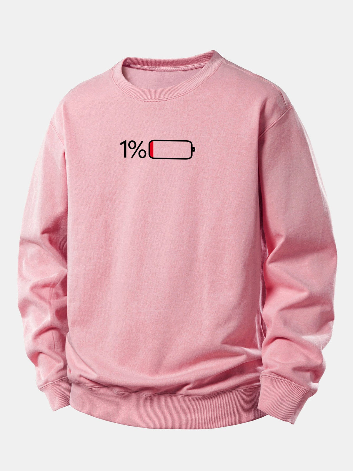 1% Battery Print Relax Fit Sweatshirt