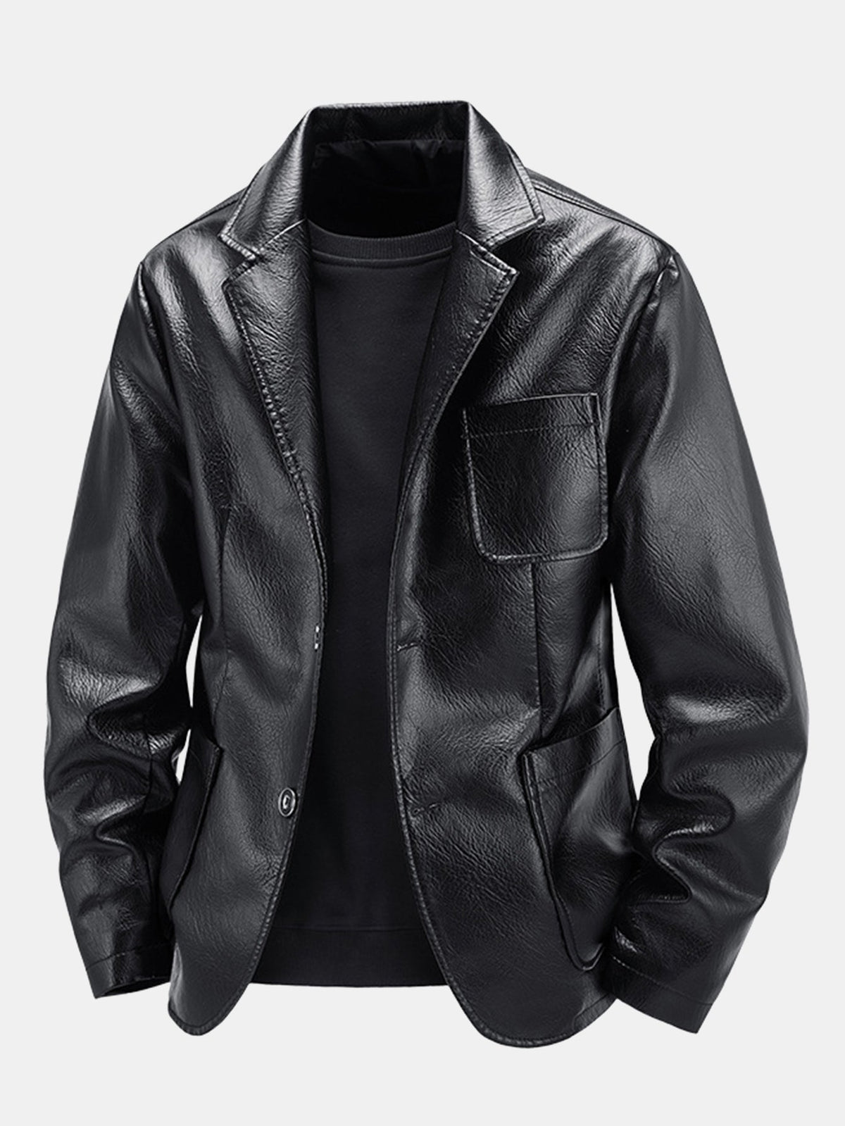 PU Leather Blazer