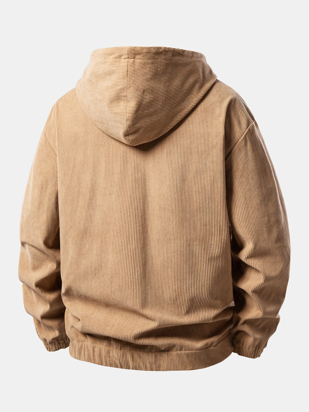 Relax Fit Corduroy Half-Zip Hooded Pullover
