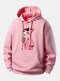 Pink Panther Print Relax Fit Hoodie