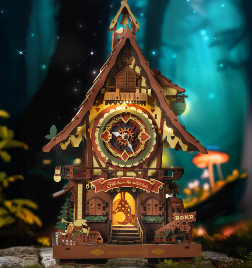 Robotime Cuckoo Clock Mechanical 3D Wooden Puzzle LC901C