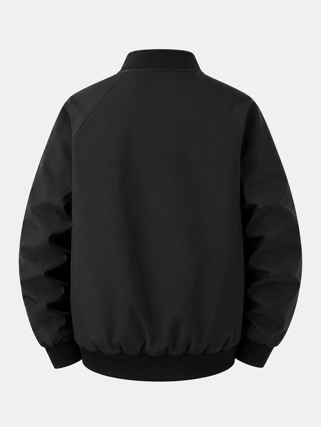 Relax Fit Smiley Face Print Zip-Up Bomber Jacket