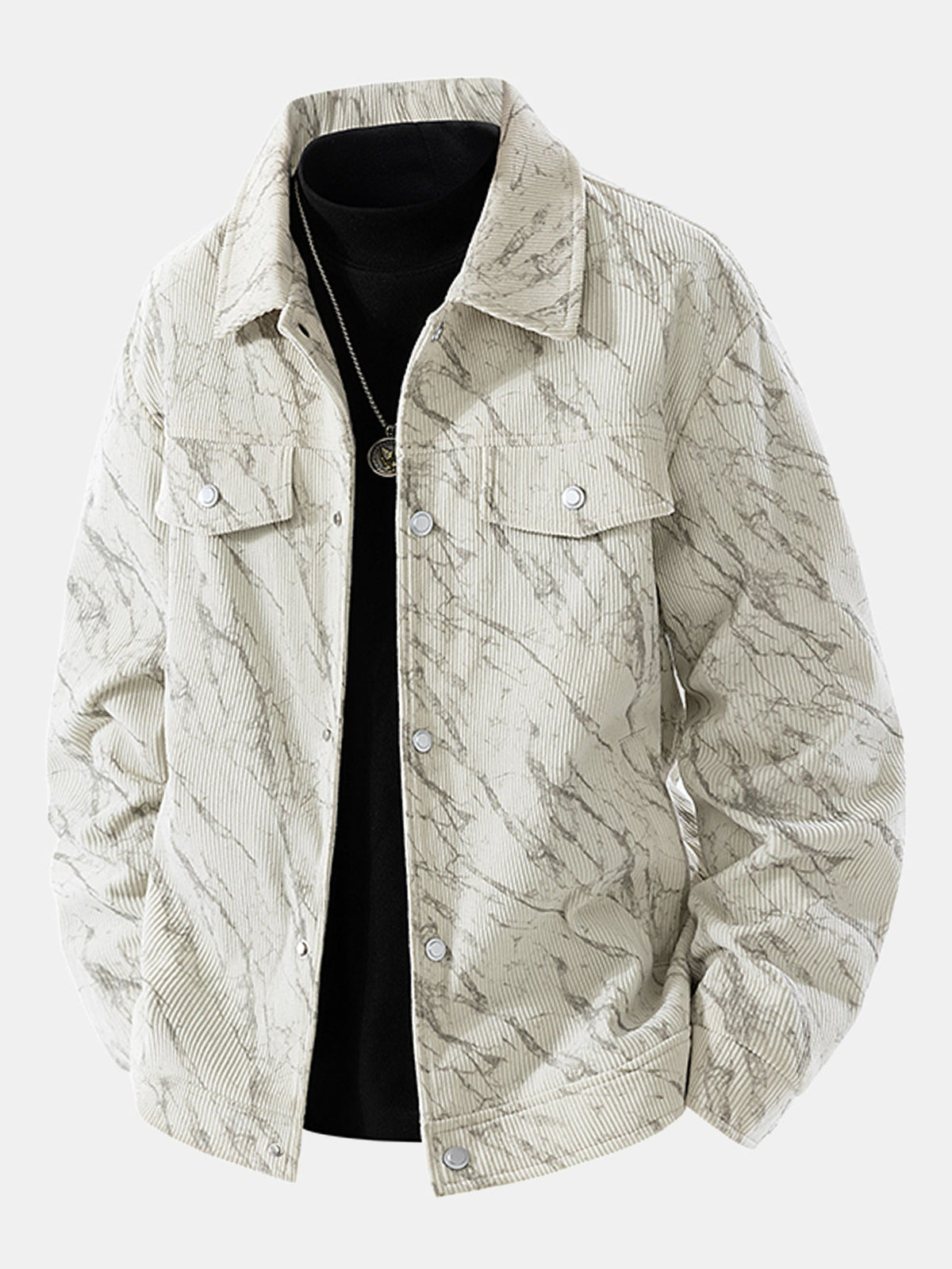 Marble Print Corduroy Jacket