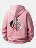 Japanese Samurai Katana Koi Fish Sakura Print Relax Fit Hoodie