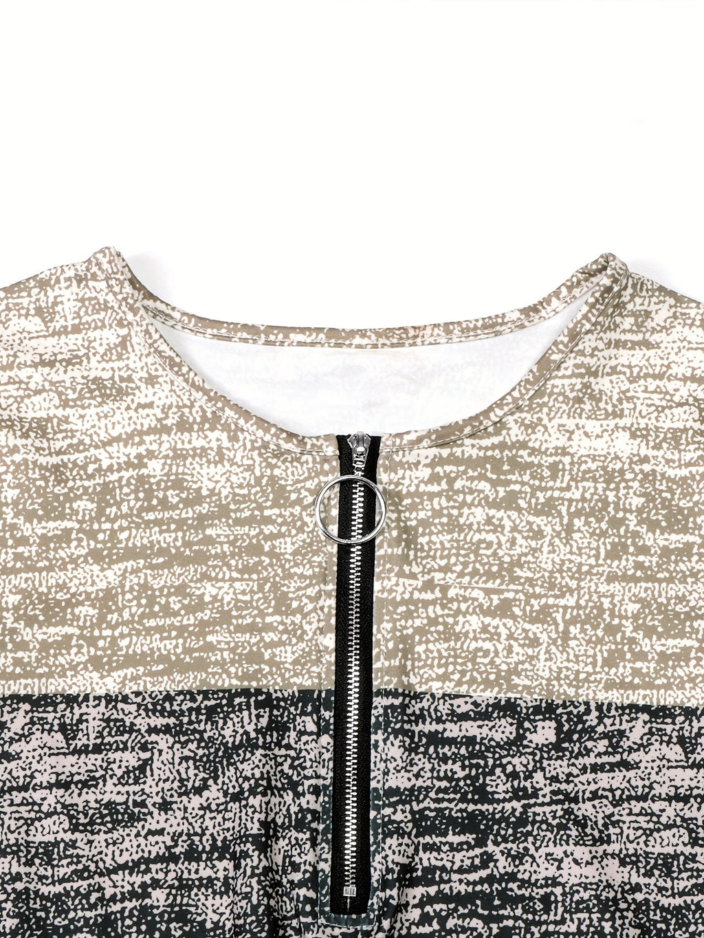 Marissa | Colour-Block Quarter-Zip Top
