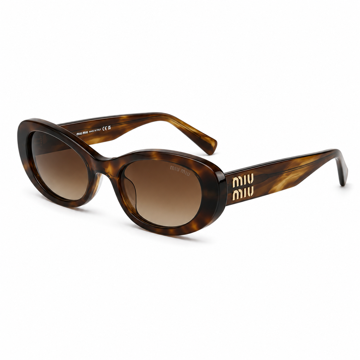 Miu Miu MU C02S Oval Wrap Sunglasses
