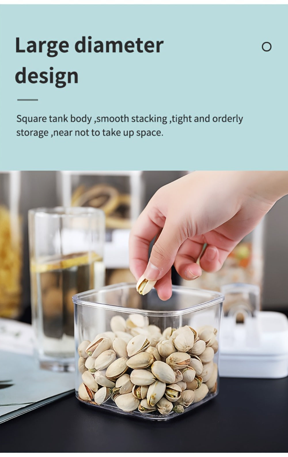 Food Storage Containers, Airtight Plastic Kitchen Organizer Set with Leak-Proof Lids for Meals and Leftovers