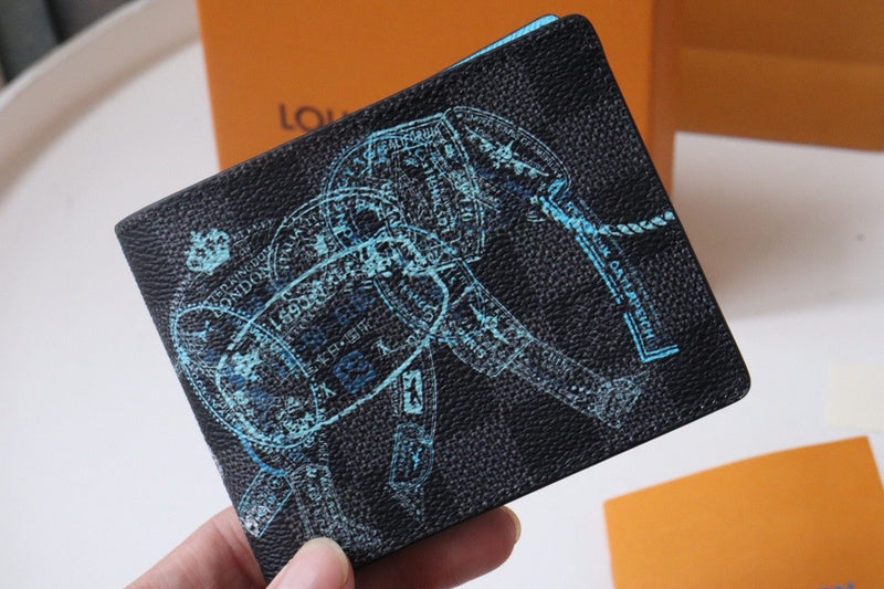 Louis Vuitton Multiple Wallet – Damier Graphite Cities Map Elephant Print