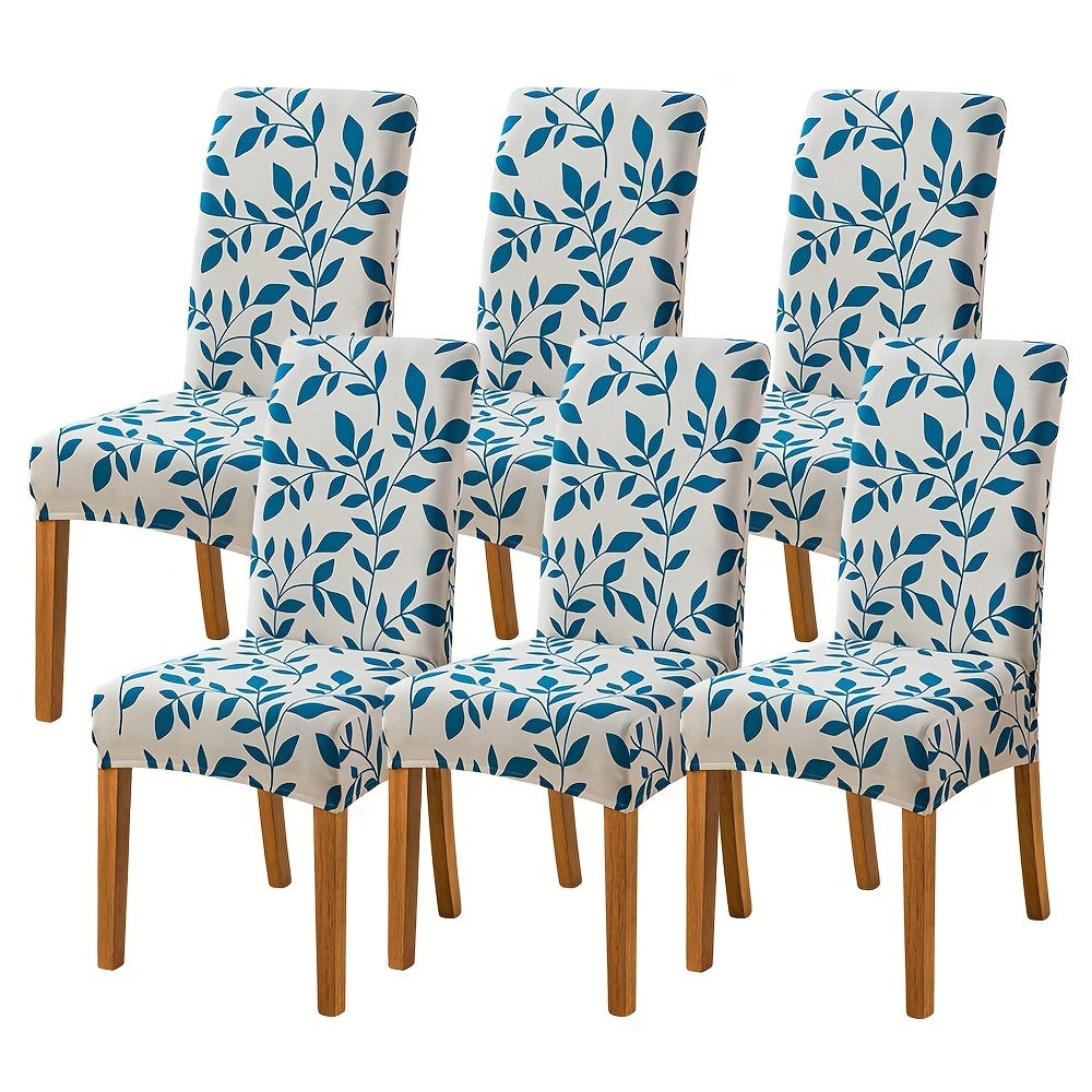 Dining Chair Covers in Ten Patterns with Four- or Six-Piece Set Checkouts for Parsons Chairs