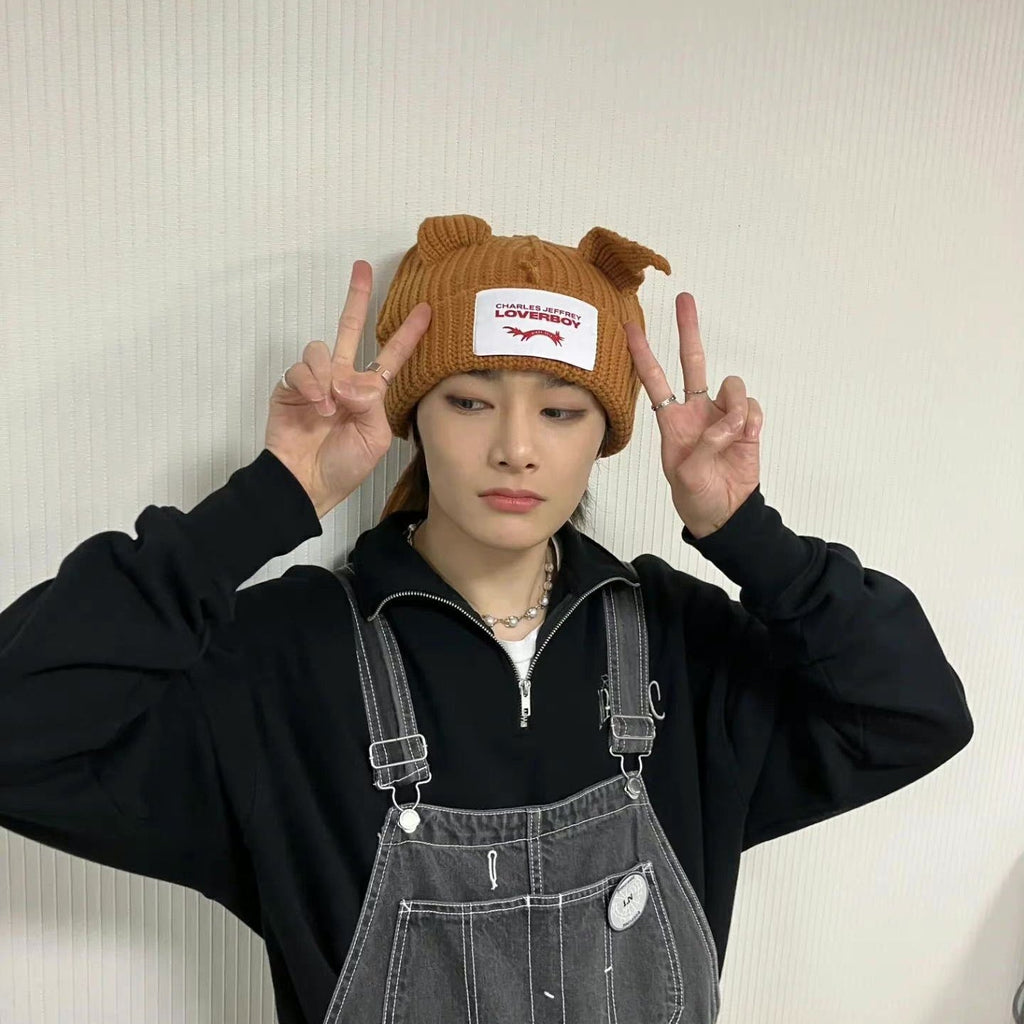 Cute Cat Ears Knitted Beanie - view 11