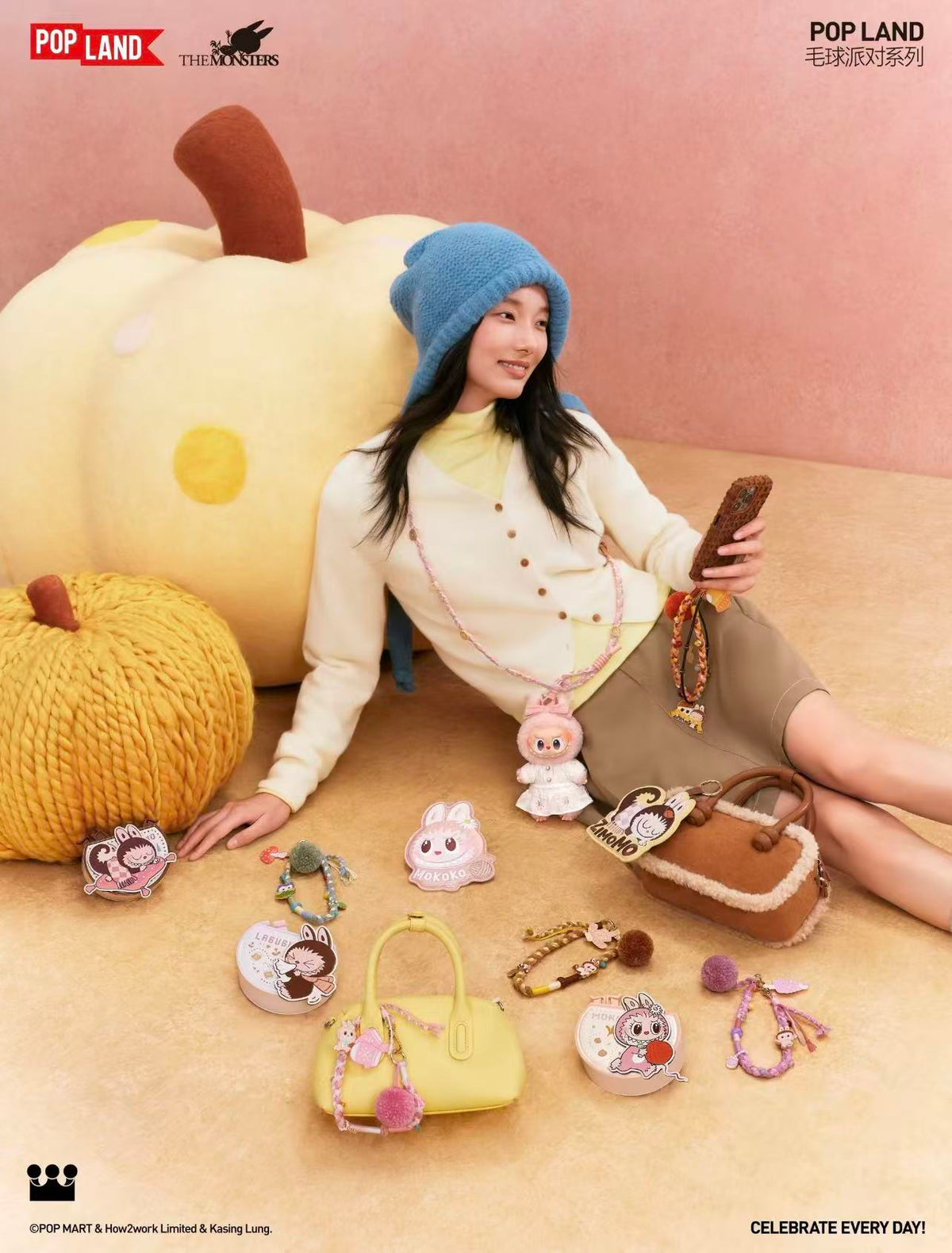 The Monster Labubu Fall Into Sweaters Series-Mokoko Vinyl Plush Pendant