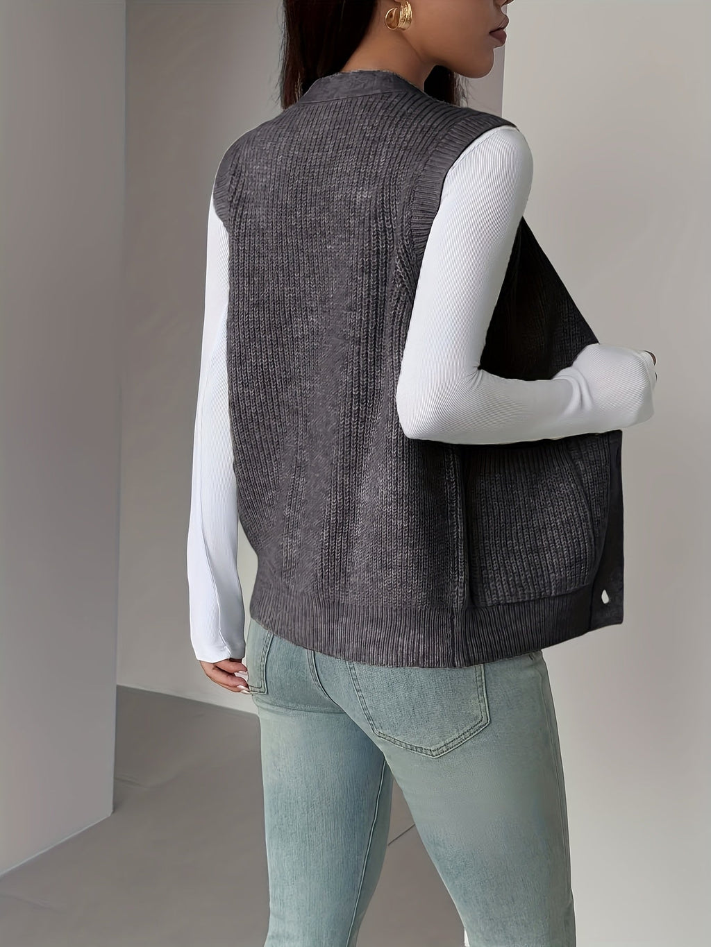 Miranda | Button-Front Knit Vest