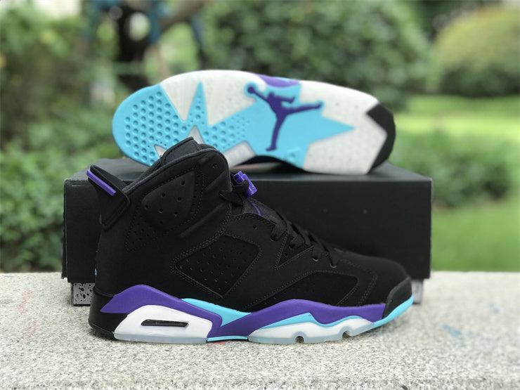 Air Jordan 6 Retro Aqua – Black / Aqua / Purple