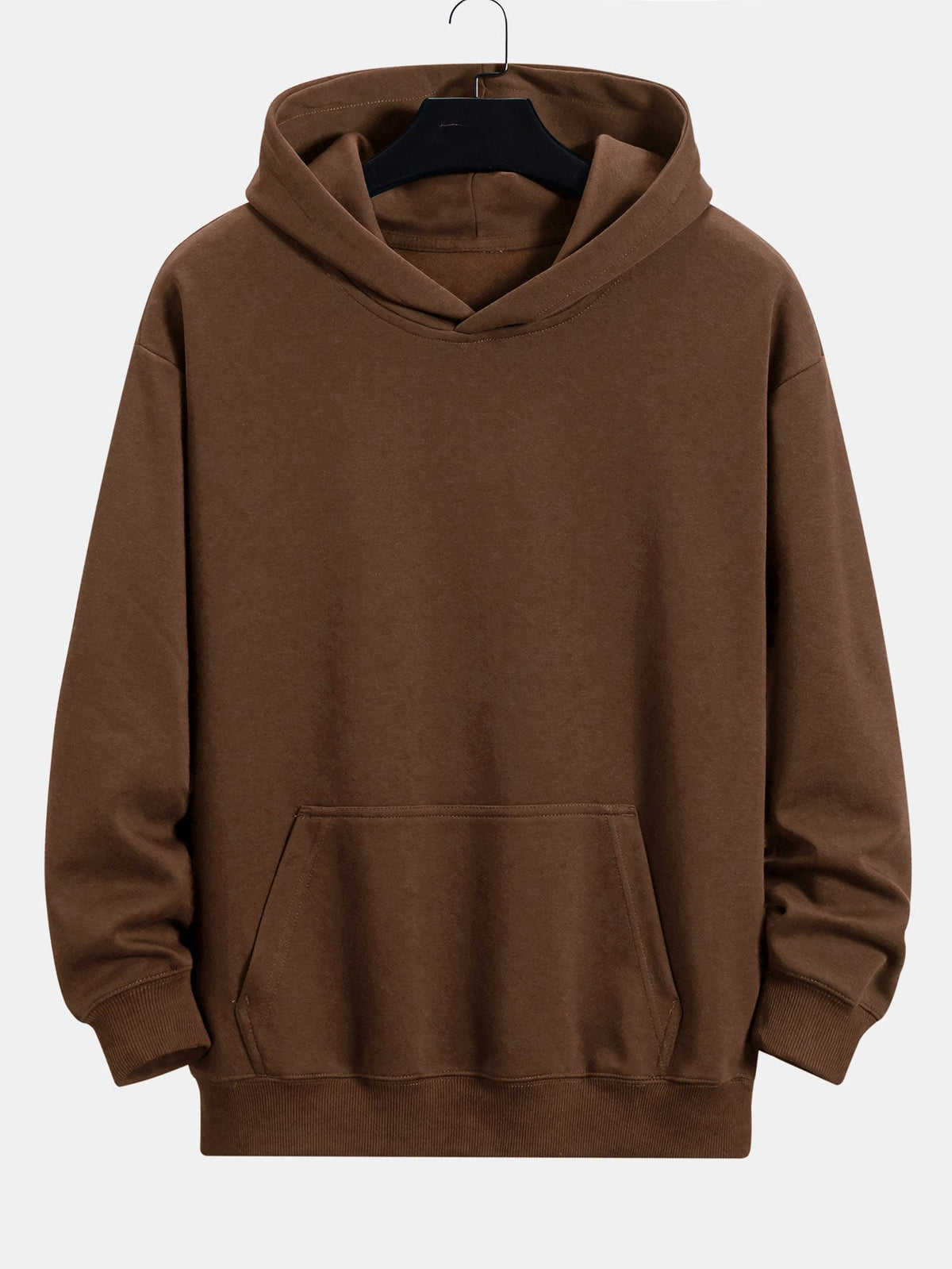 Relax-Fit-Kapuzenpullover mit Pflaumenblüten-Slogan auf dem Rücken