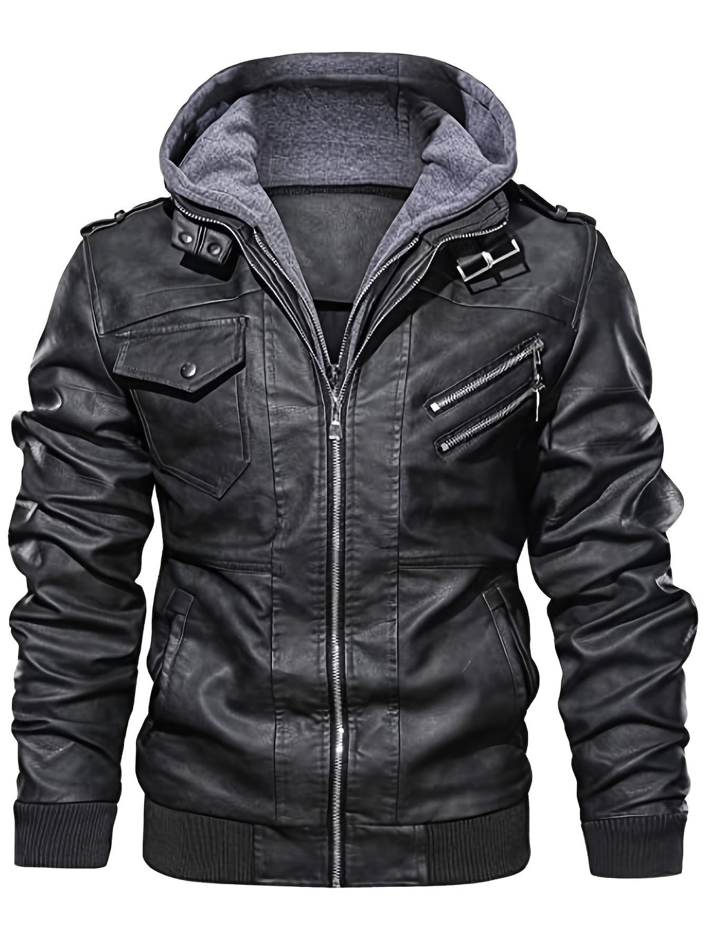 Everett | Kapuzen-Bikerjacke