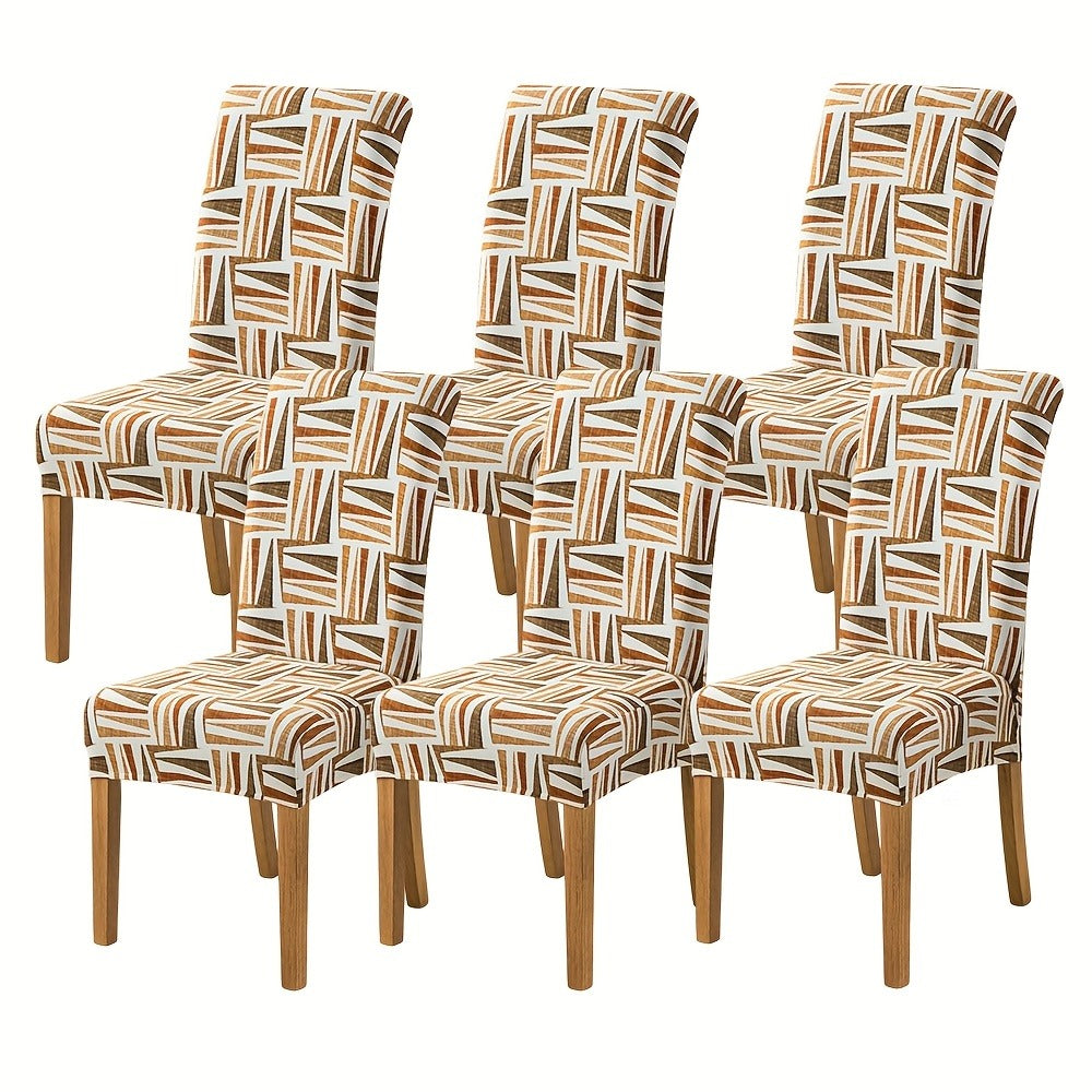 Dining Chair Covers in Ten Patterns with Four- or Six-Piece Set Checkouts for Parsons Chairs