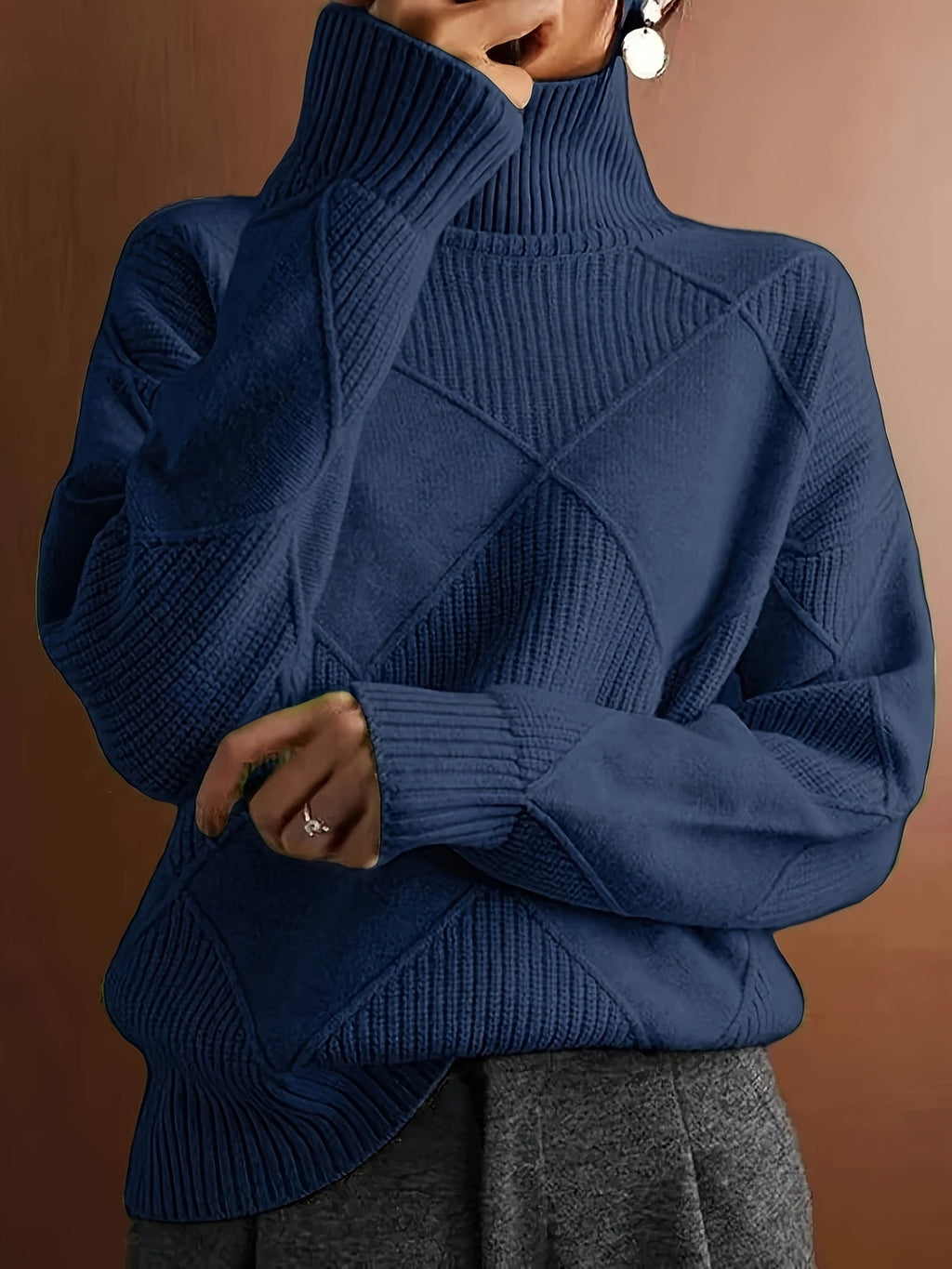 Freya | Strukturierter Rollkragenpullover