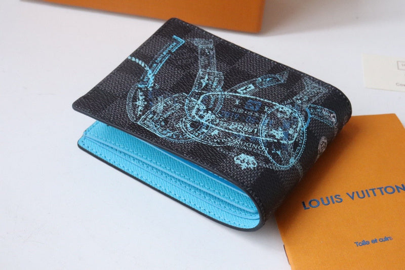 Louis Vuitton Multiple Wallet – Damier Graphite Cities Map Elephant Print