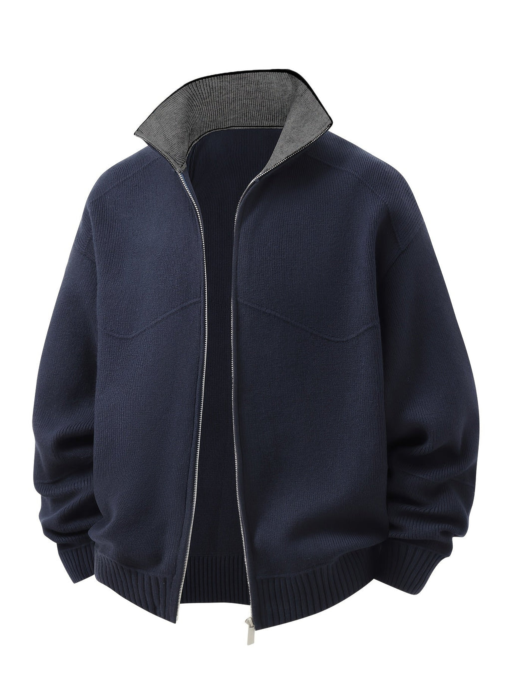 Winslow | Strickjacke mit Reißverschluss und Stehkragen