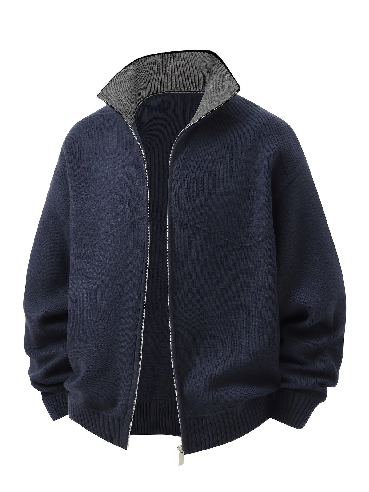 Winslow | Strickjacke mit Reißverschluss und Stehkragen