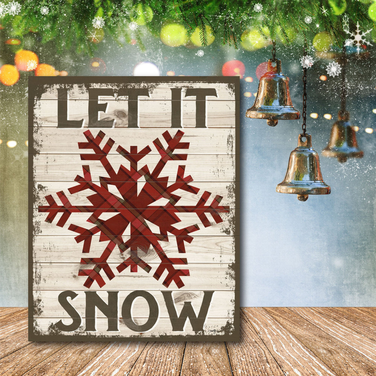 Plaid Christmas II Gallery-Wrapped Canvas Wall Art