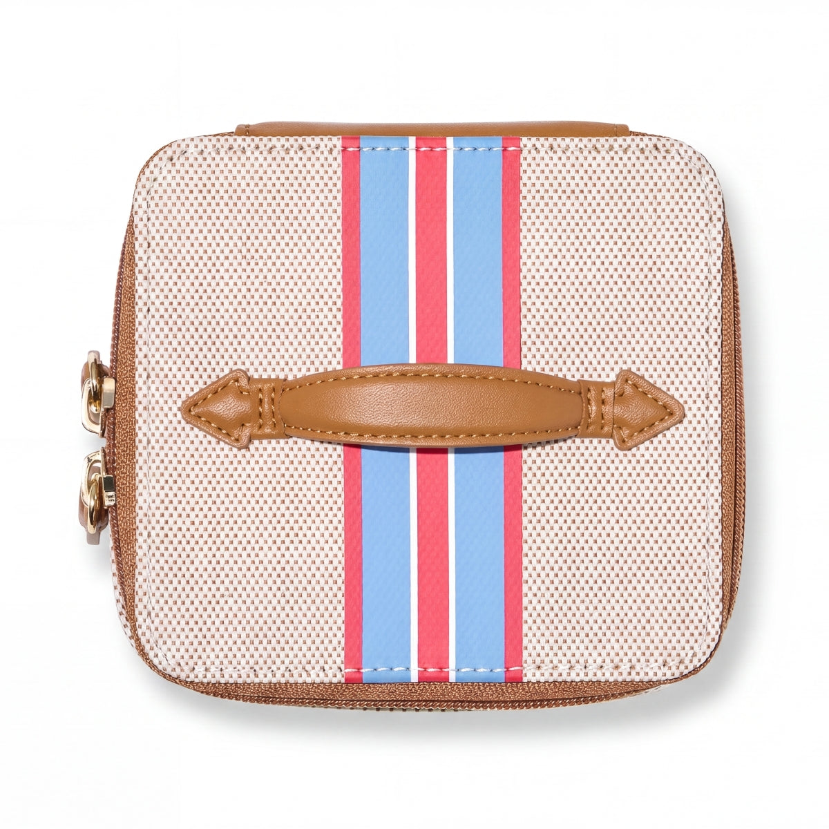 Paravel Mini Cabana See-All Vanity Case EcoCraft Canvas Vegan Leather Paloma
