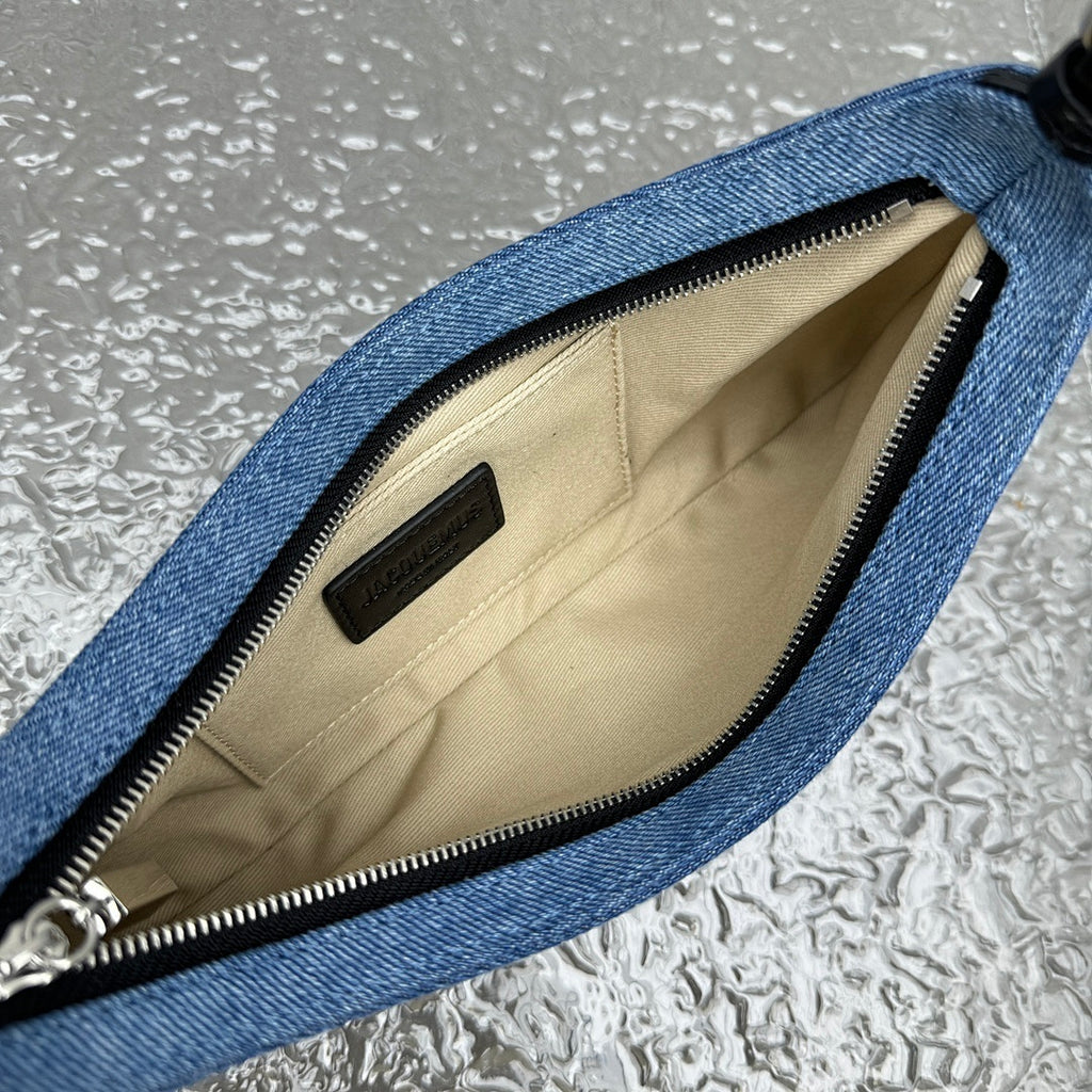 Jacquemus Denim Crescent Shoulder Bag